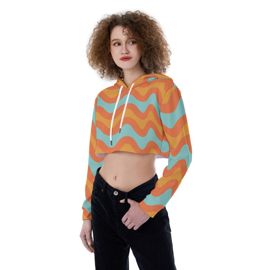 All-Over Print Women's Crop Top Hoodie