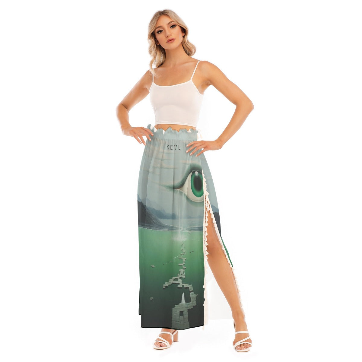 All-Over Print Women's Side Split Skirt