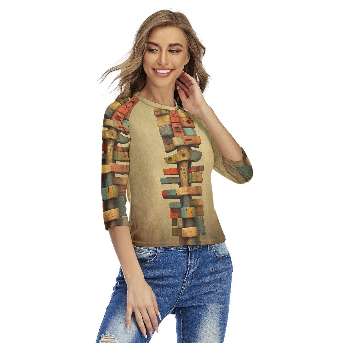 All-Over Print Women's Raglan Sleeves T-shirts