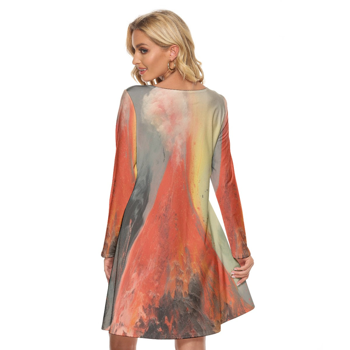 All-Over Print Women's Crew Neck Dress