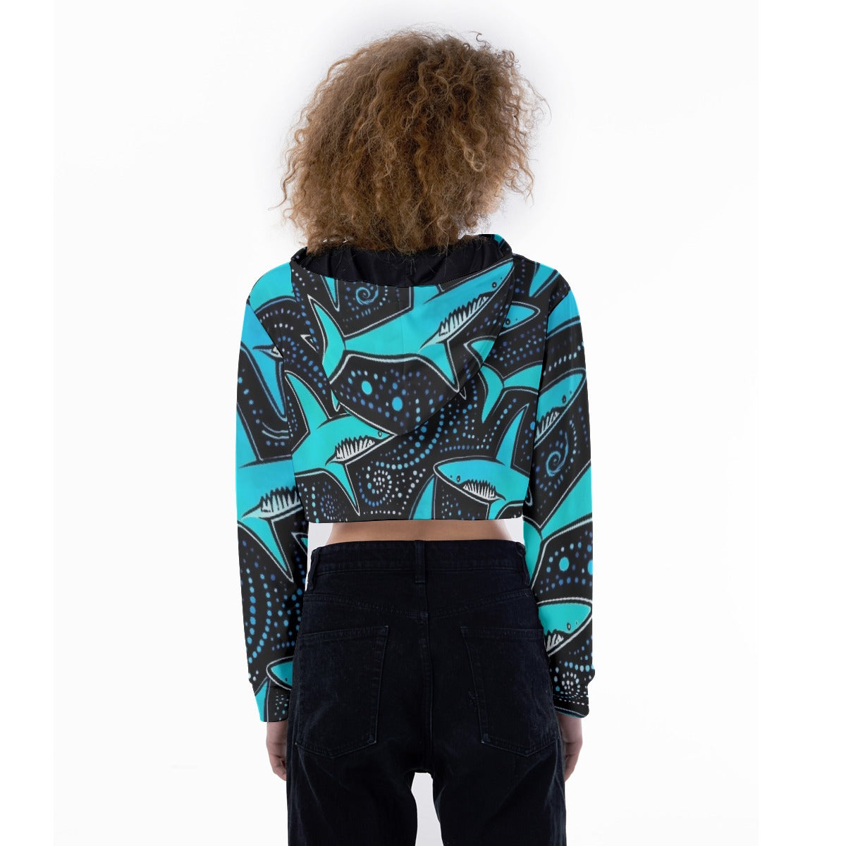 All-Over Print Women's Crop Top Hoodie