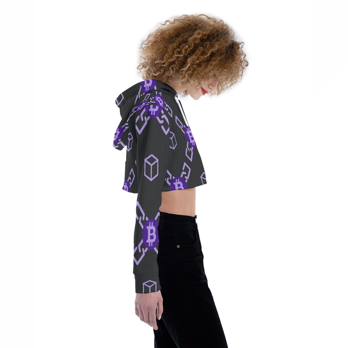 All-Over Print Women's Crop Top Hoodie