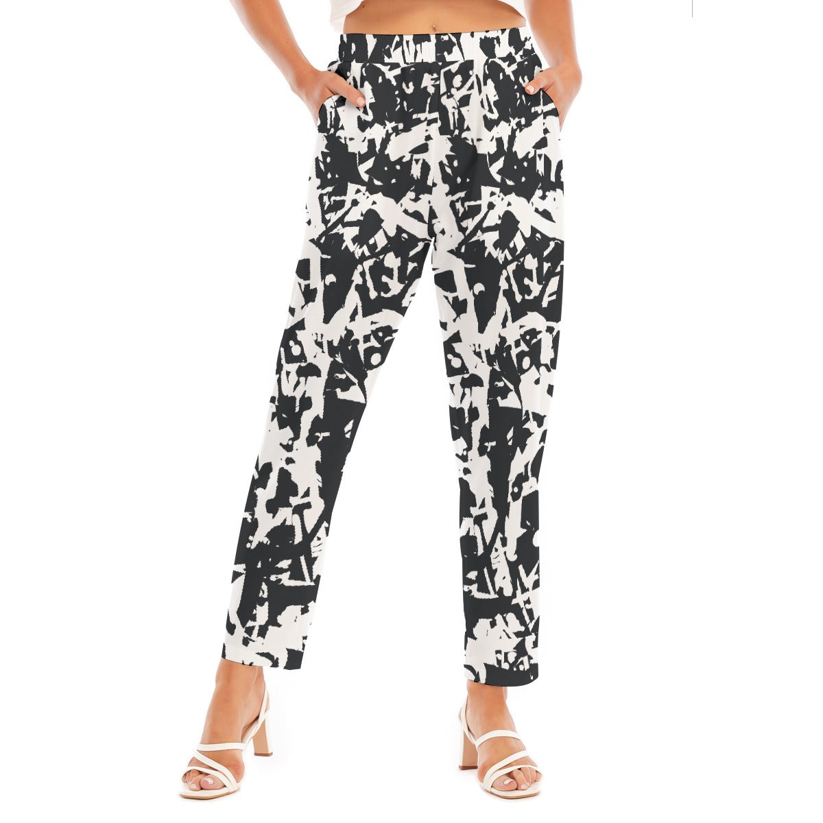 All-Over Print Women's Loose Straight-leg Pants