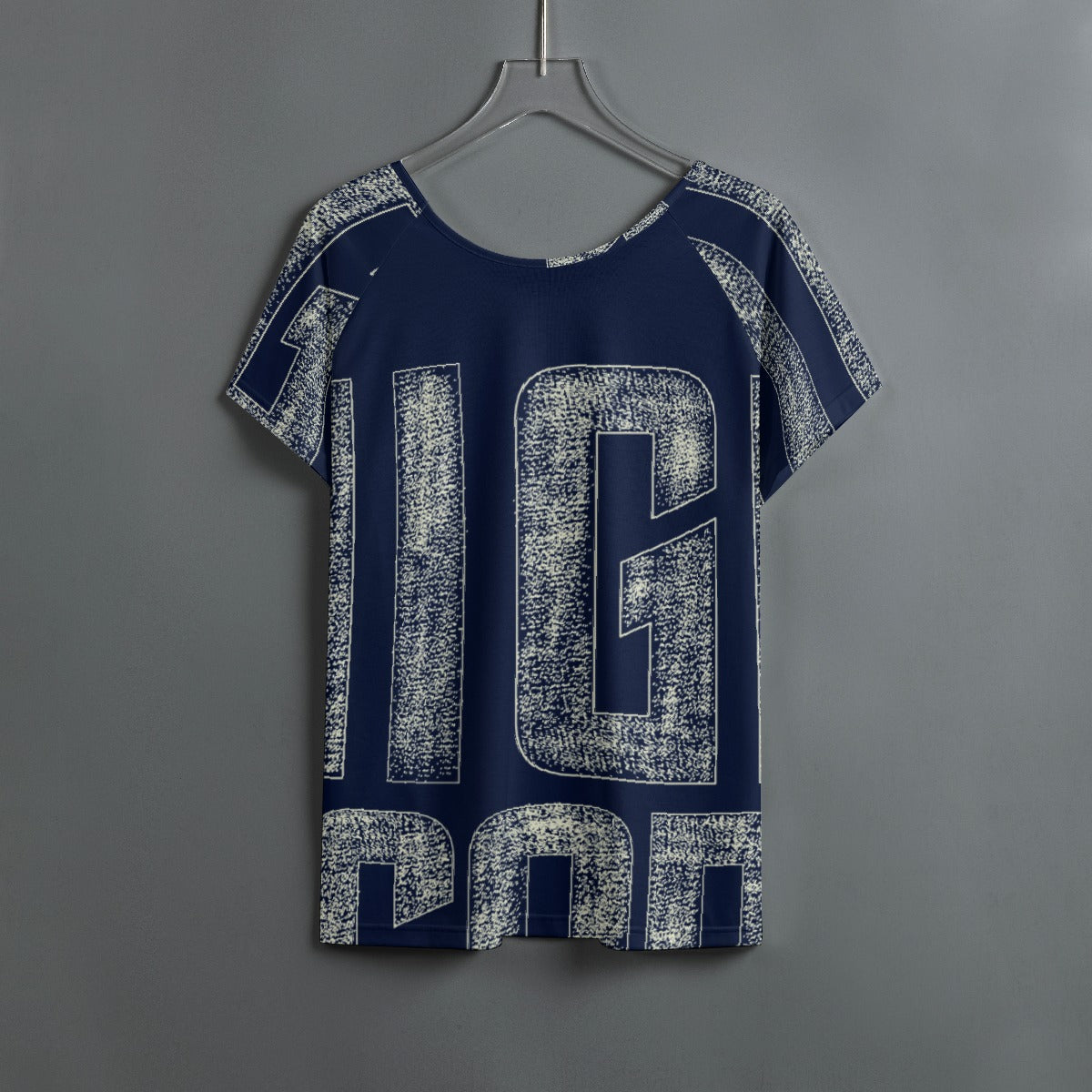 All-Over Print Women's Round Neck T-shirt With Raglan Sleeve