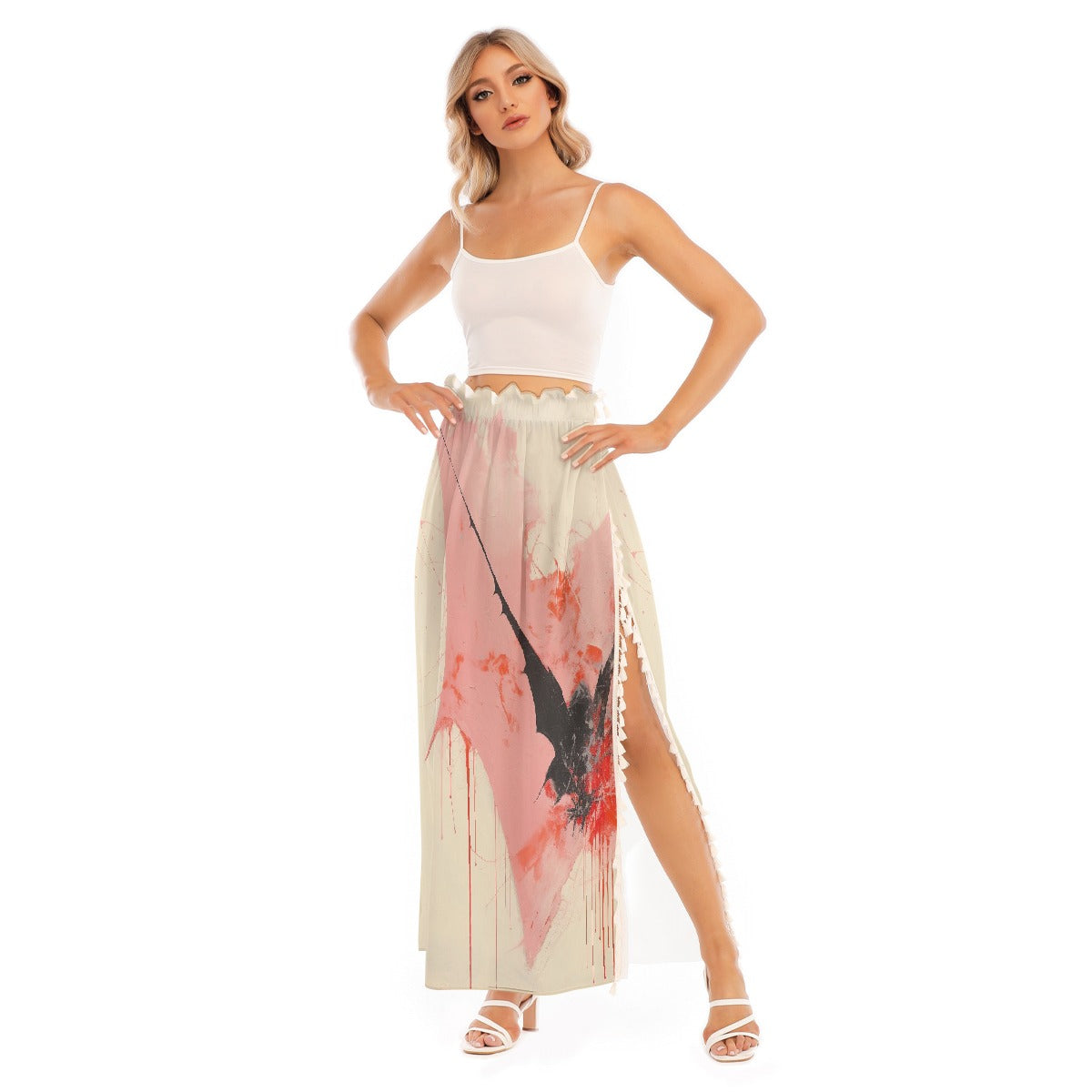 All-Over Print Women's Side Split Skirt