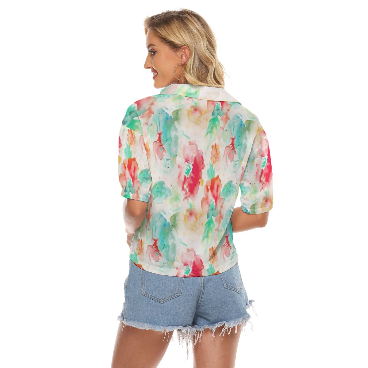 All-Over Print Women's V-neck Shirts