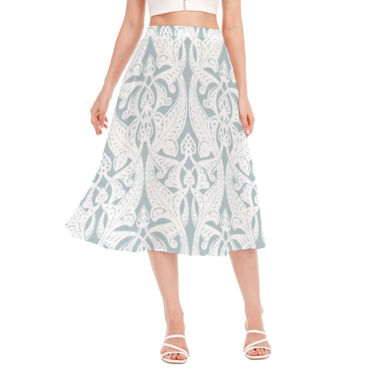 All-Over Print Women's Long Section Chiffon Skirt