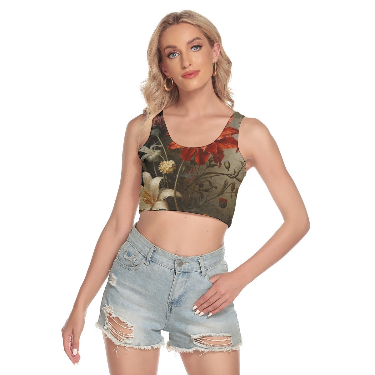All-Over Print Women's Sport Crop Tank Top