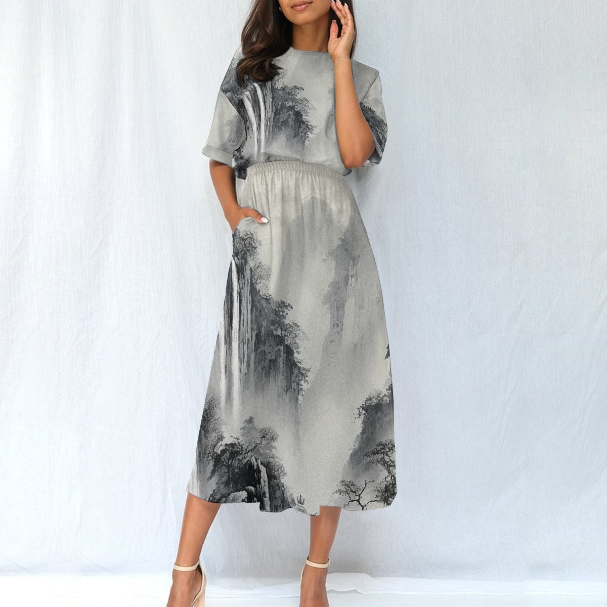 All-Over Print Women's Elastic Waist Dress