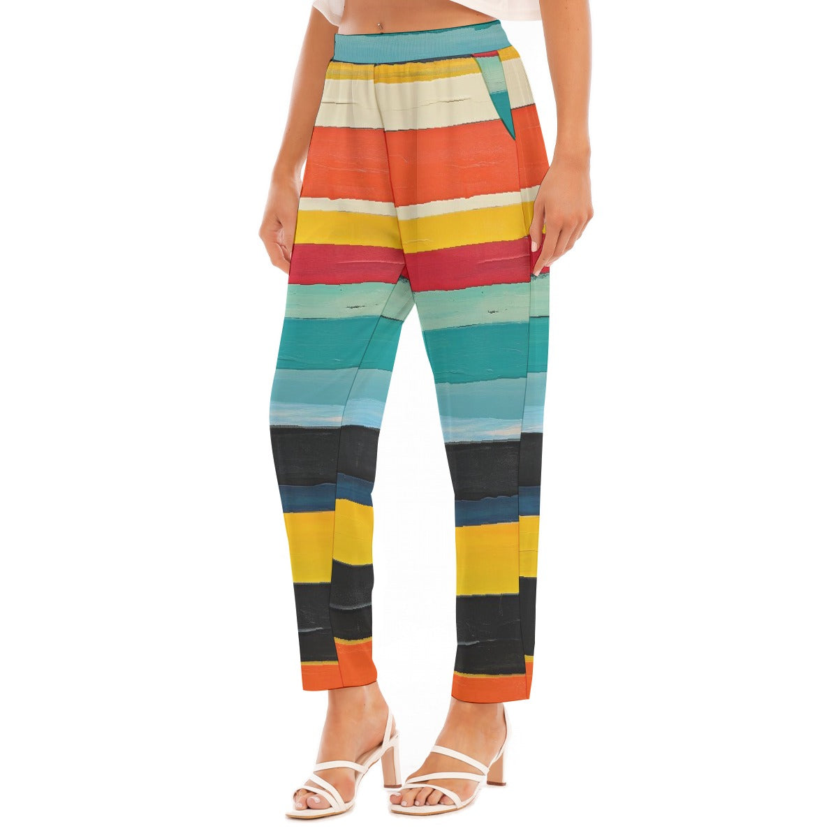 All-Over Print Women's Loose Straight-leg Pants