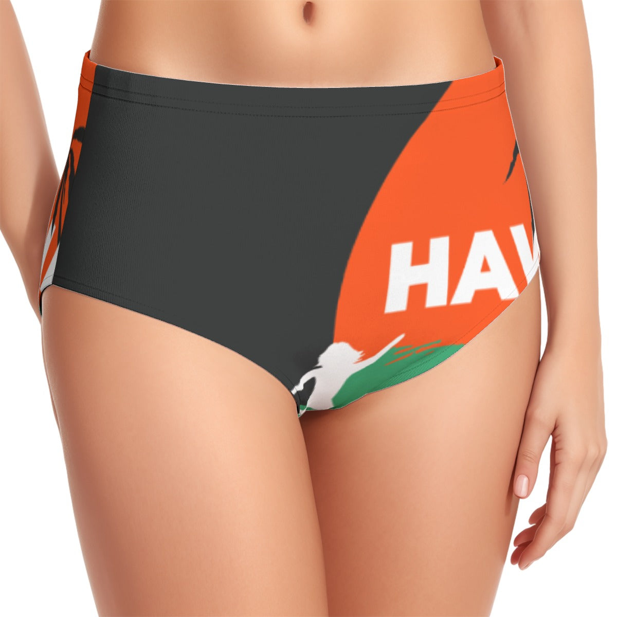 All-Over Print Women's Swimsuit Set With Halter