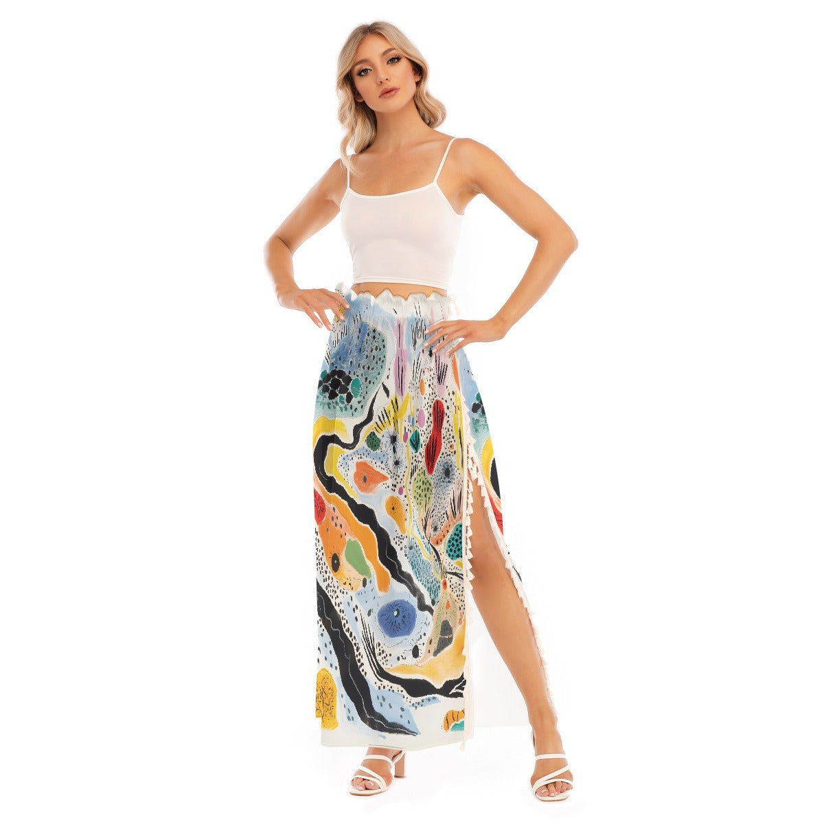 All-Over Print Women's Side Split Skirt