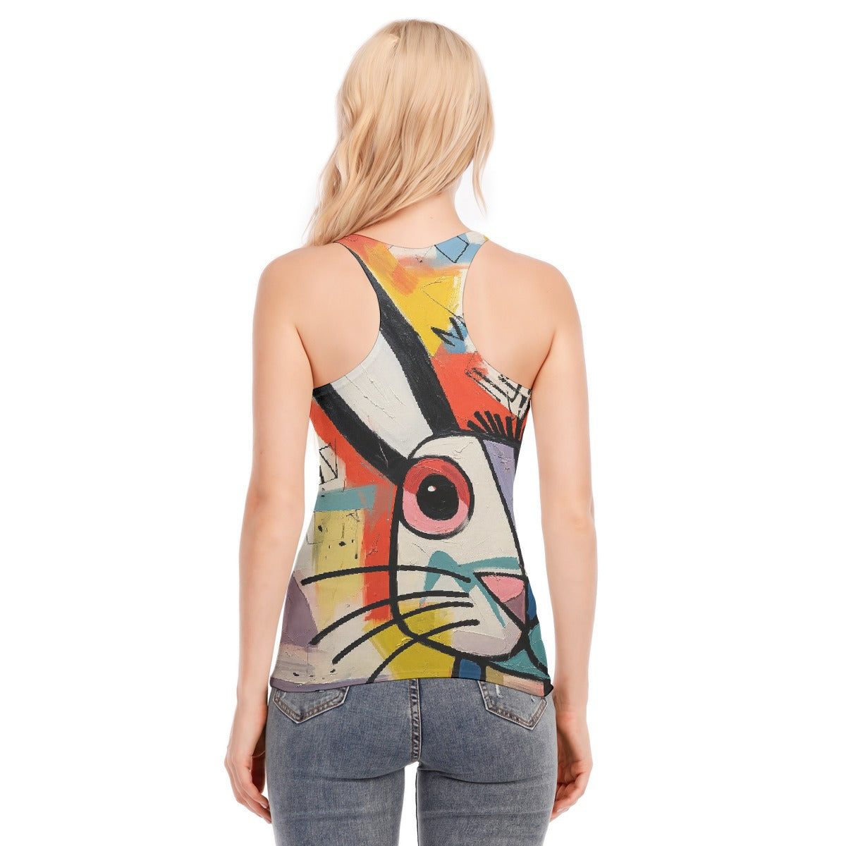 All-Over Print Women's Racer Vest | 190GSM Cotton