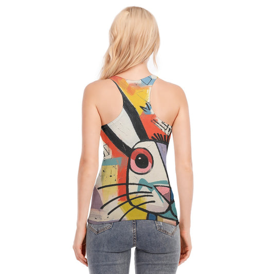 All-Over Print Women's Racer Vest | 190GSM Cotton