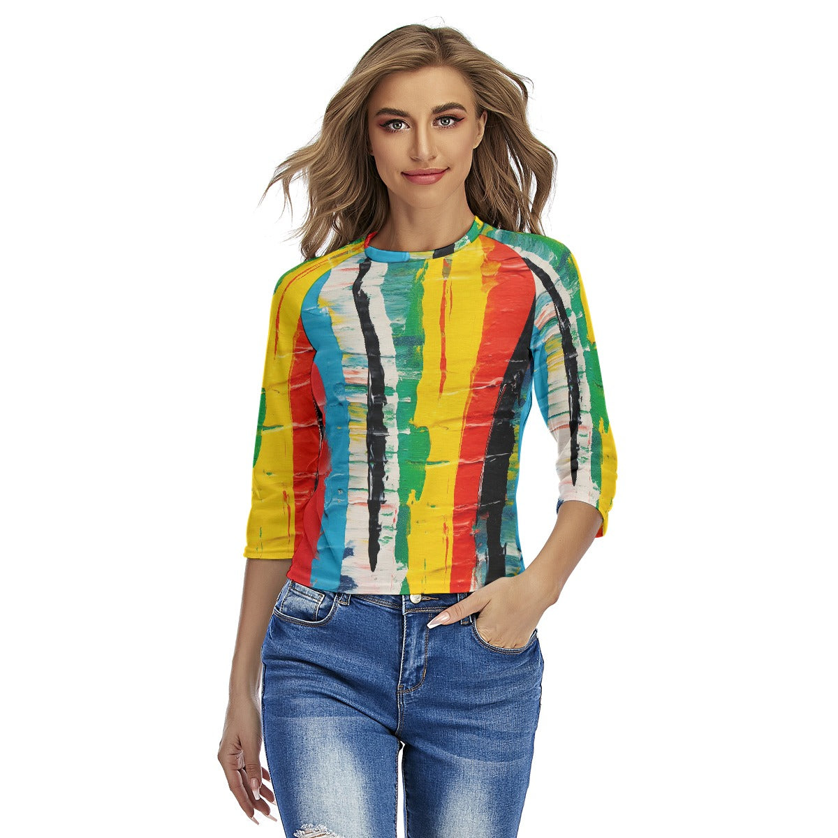 All-Over Print Women's Raglan Sleeves T-shirts
