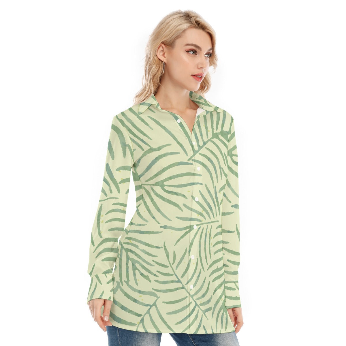 All-Over Print Women's Long Shirt