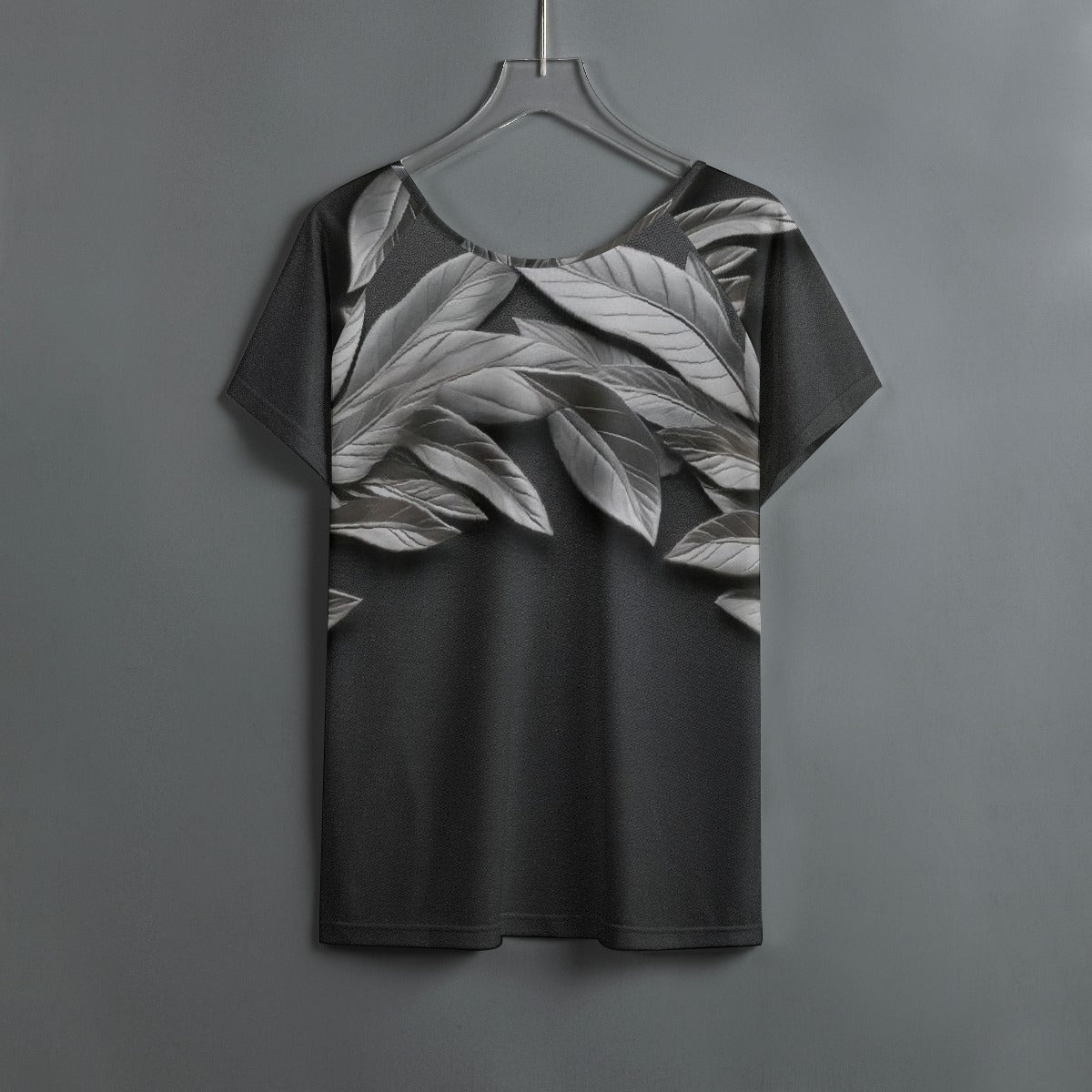 All-Over Print Women's Round Neck T-shirt With Raglan Sleeve