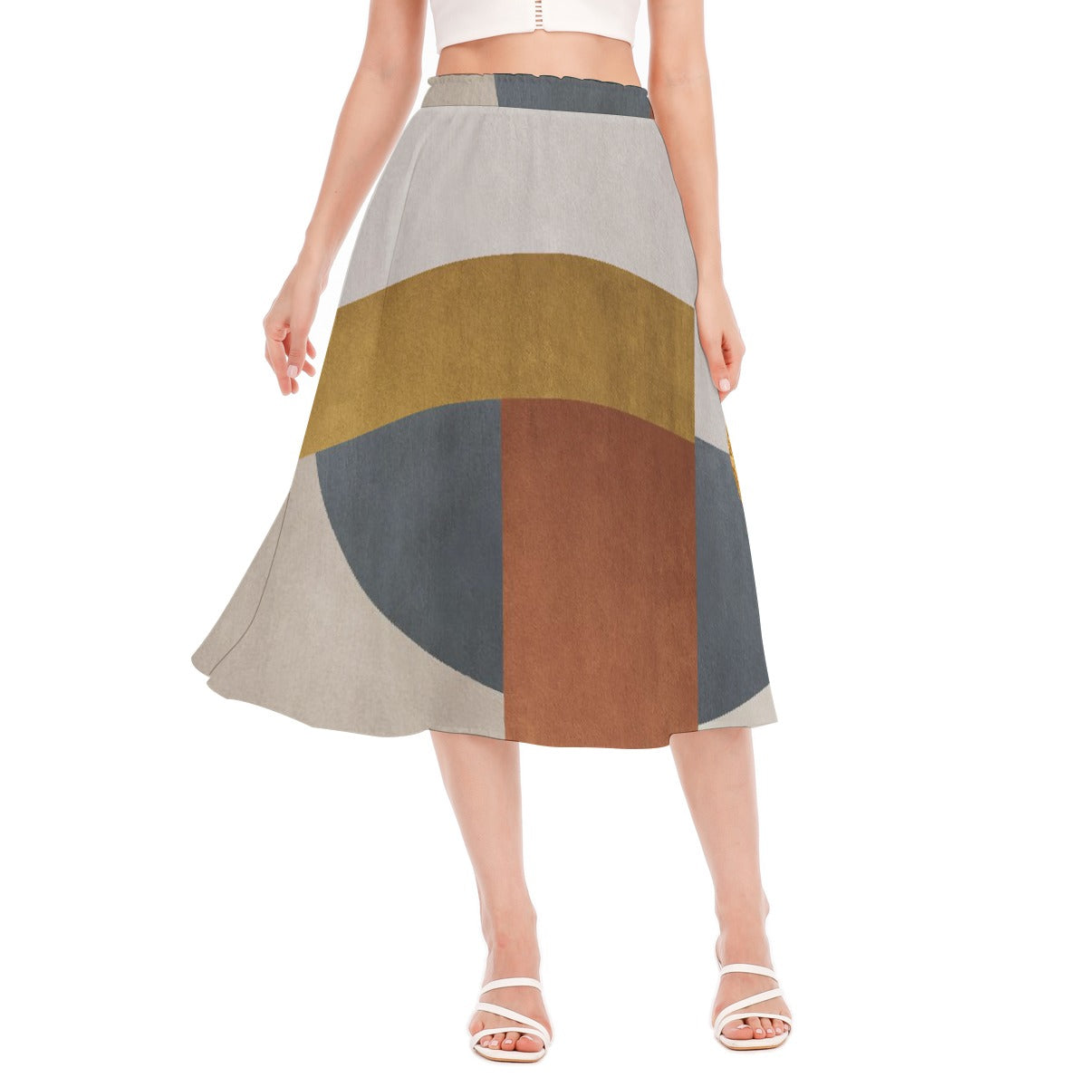 All-Over Print Women's Long Section Chiffon Skirt