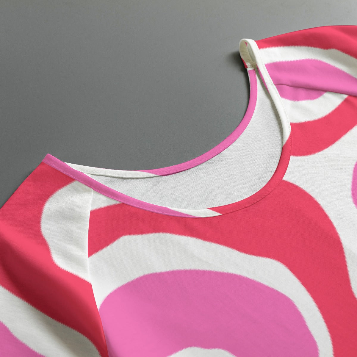 All-Over Print Women's Round Neck T-shirt With Raglan Sleeve