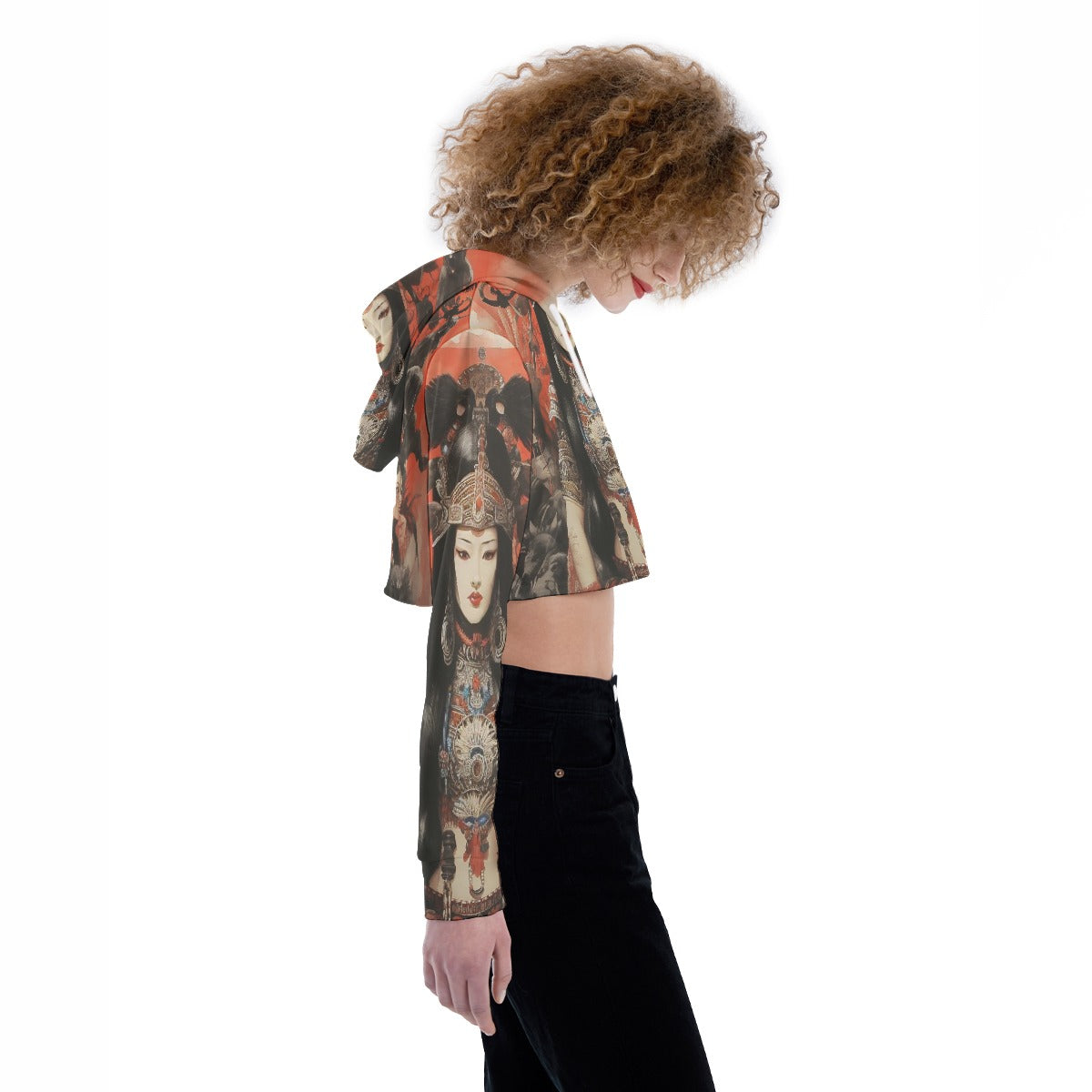 All-Over Print Women's Crop Top Hoodie
