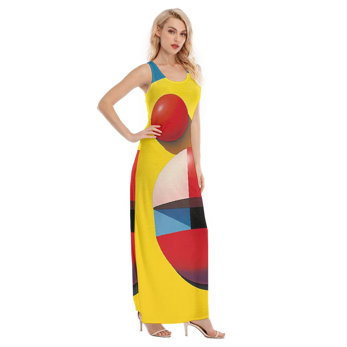 All-Over Print Women's Vest Dress | Length To Ankle