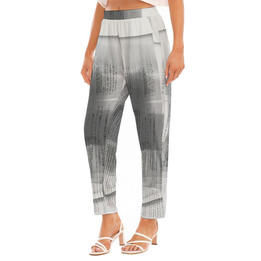 All-Over Print Women's Loose Straight-leg Pants