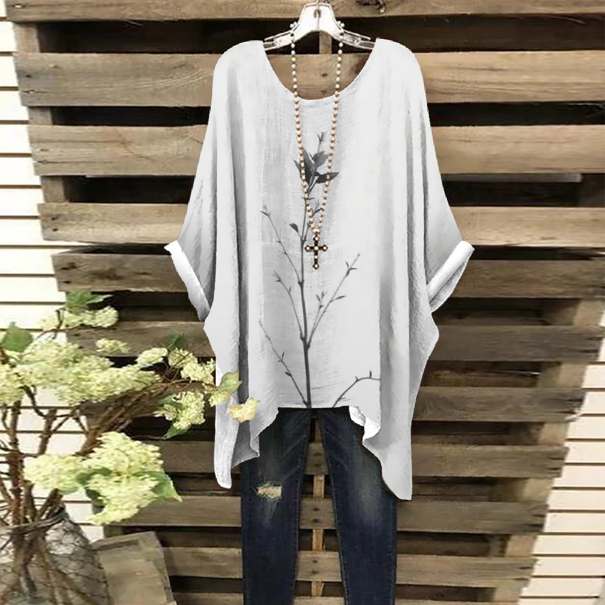 All-Over Print Women's Bat Sleeve Shirt