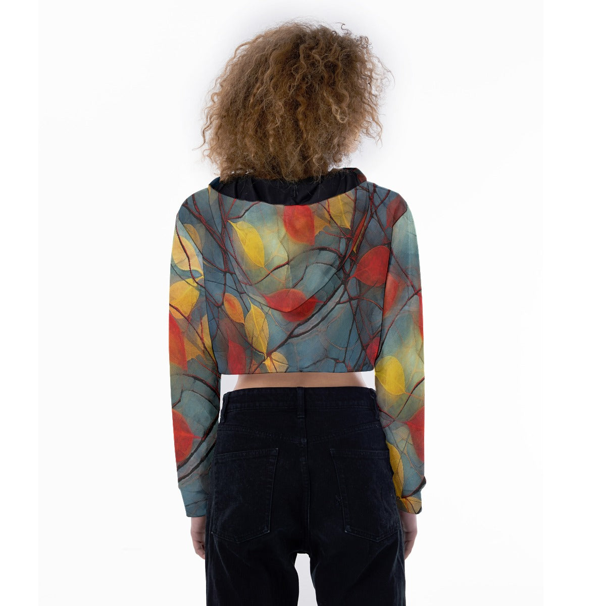All-Over Print Women's Crop Top Hoodie
