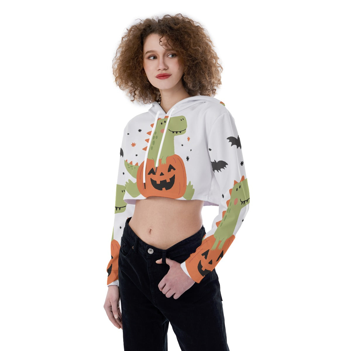 All-Over Print Women's Crop Top Hoodie