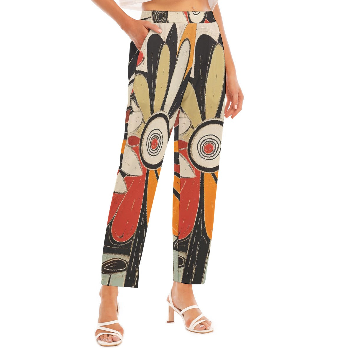 All-Over Print Women's Loose Straight-leg Pants