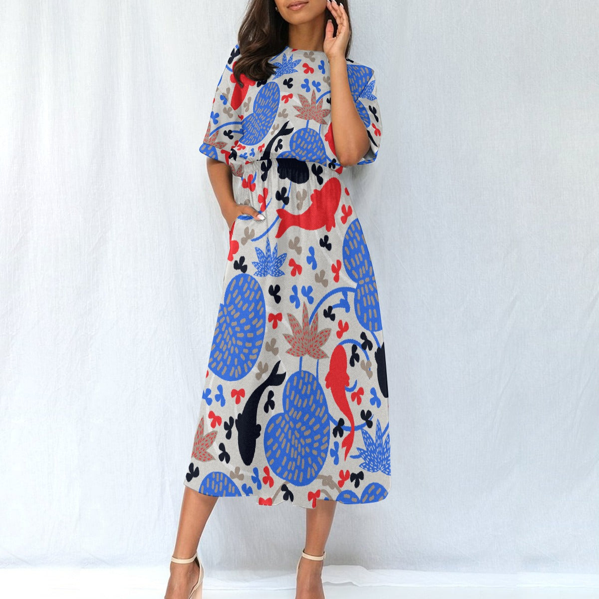 All-Over Print Women's Elastic Waist Dress