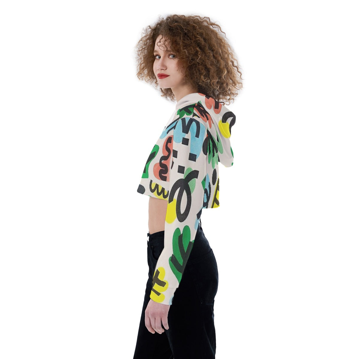 All-Over Print Women's Crop Top Hoodie
