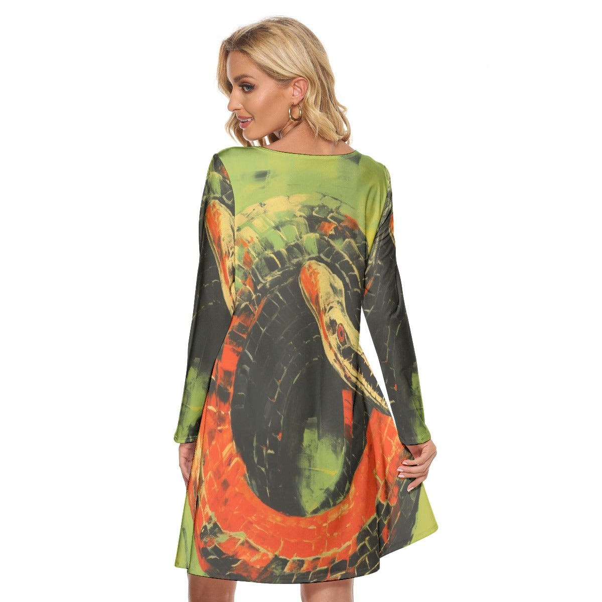 All-Over Print Women's Crew Neck Dress