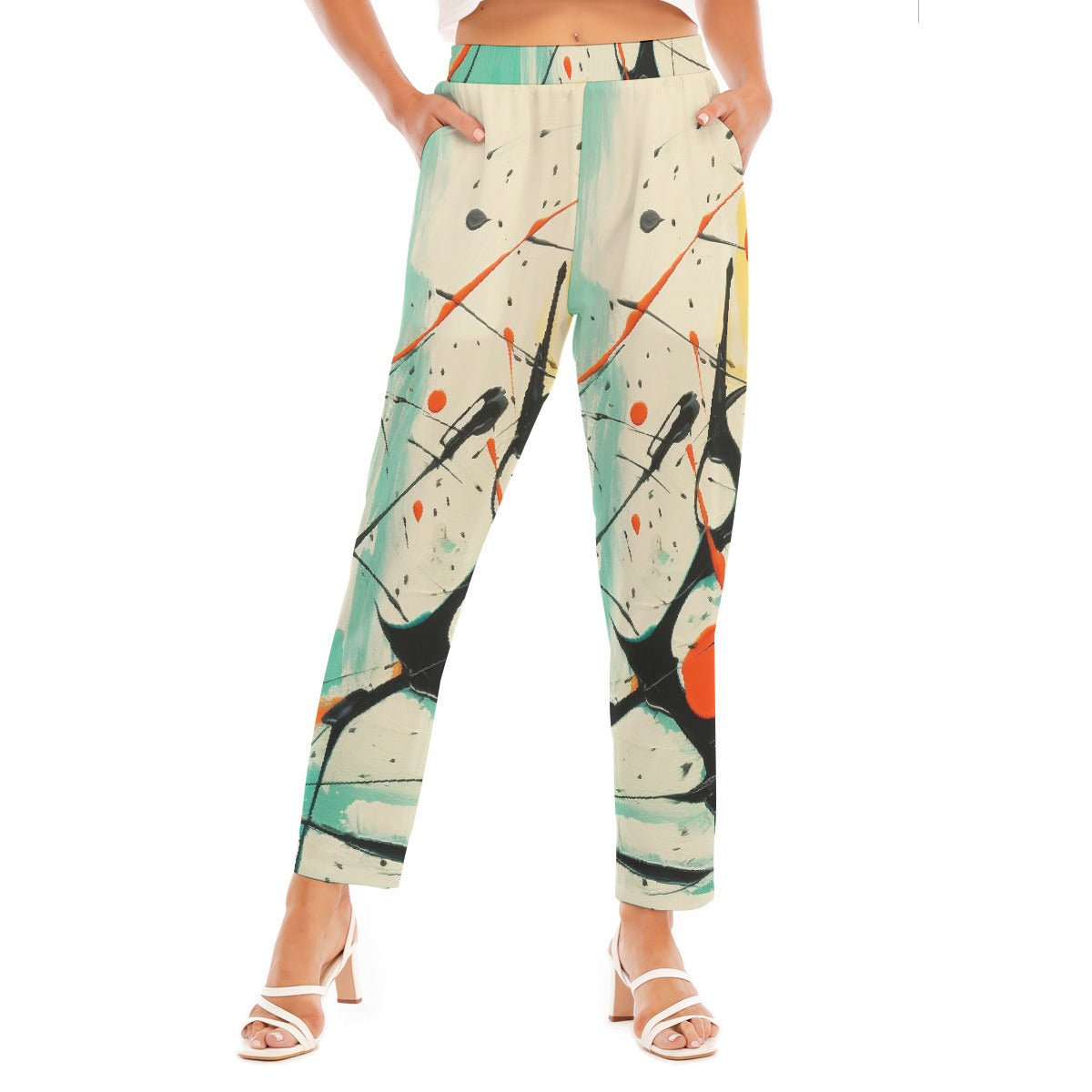 All-Over Print Women's Loose Straight-leg Pants