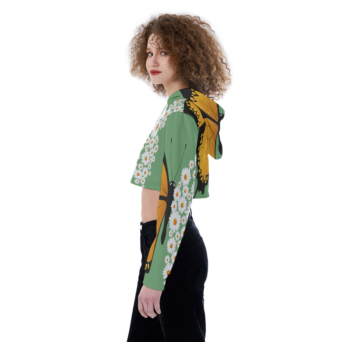 All-Over Print Women's Crop Top Hoodie