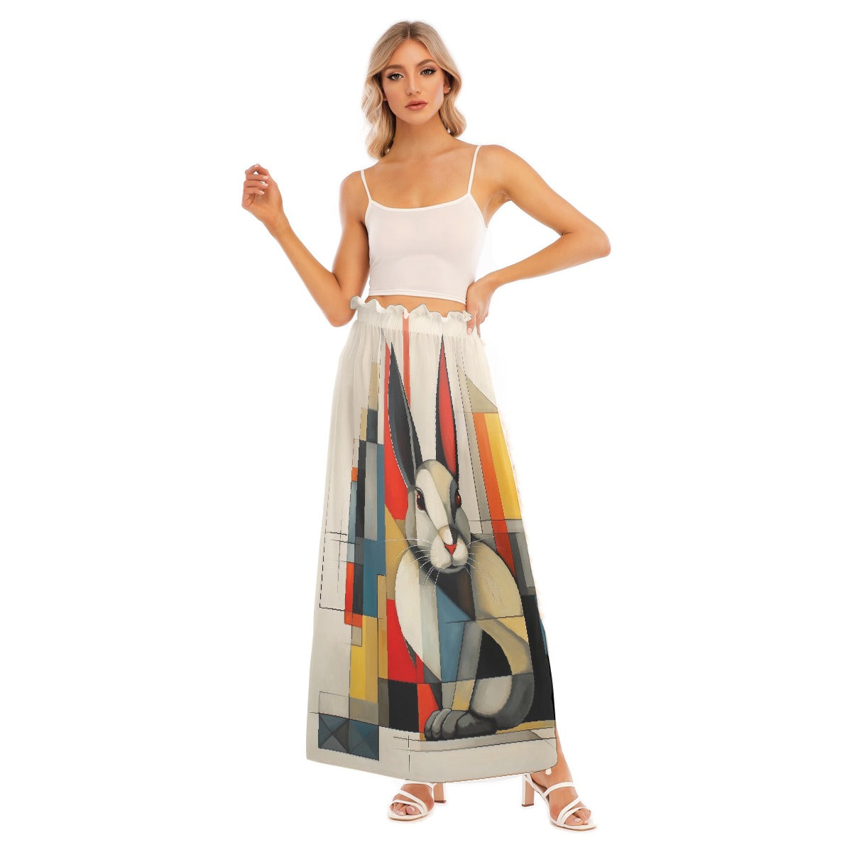 All-Over Print Women's Side Split Skirt