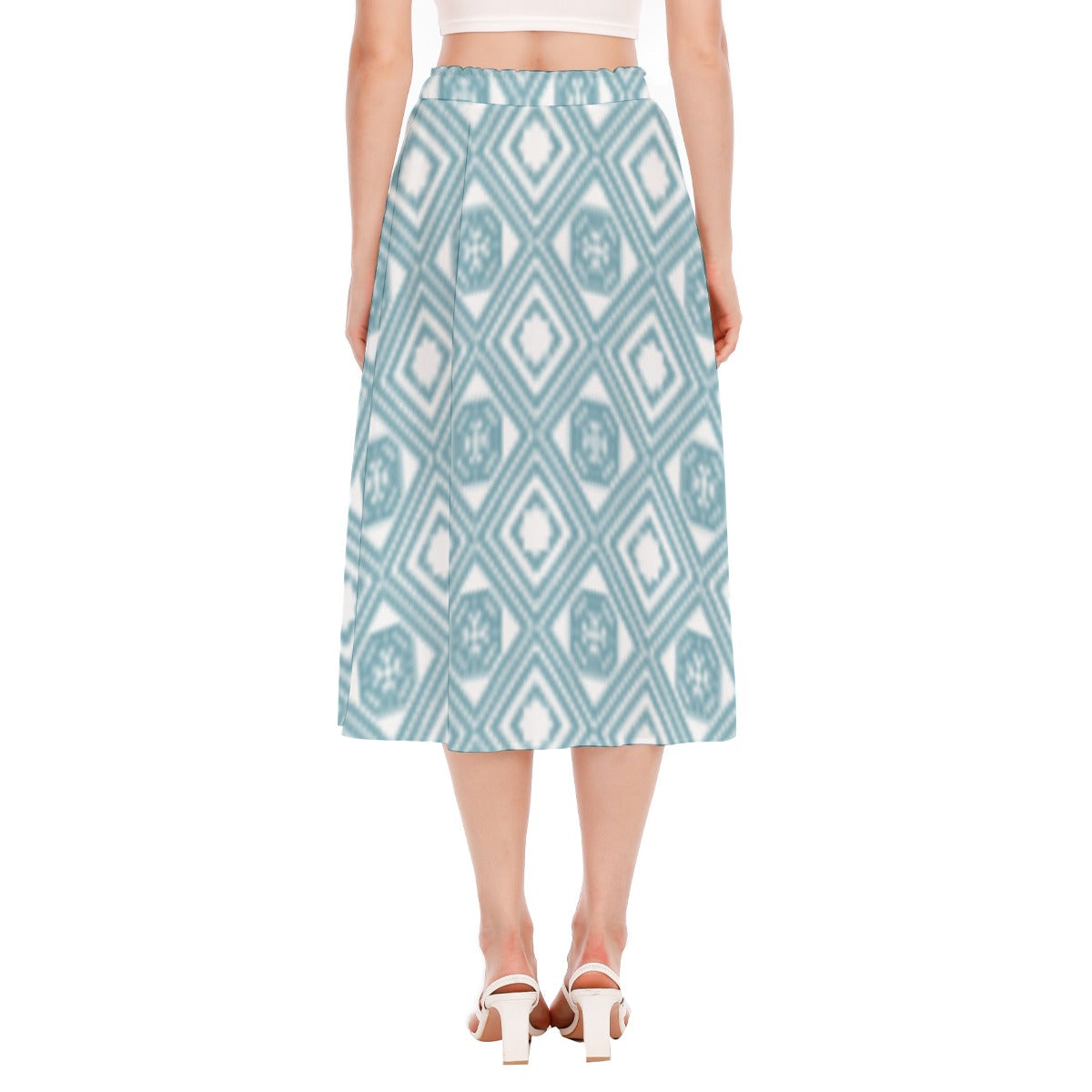 All-Over Print Women's Long Section Chiffon Skirt