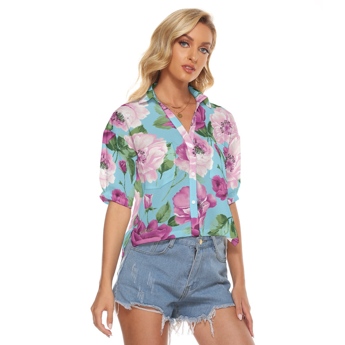 All-Over Print Women's V-neck Shirts