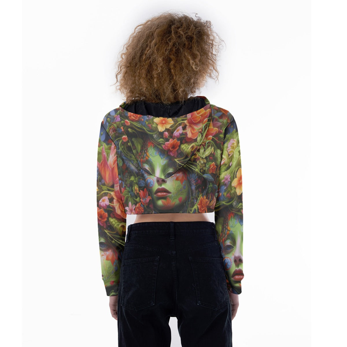 All-Over Print Women's Crop Top Hoodie