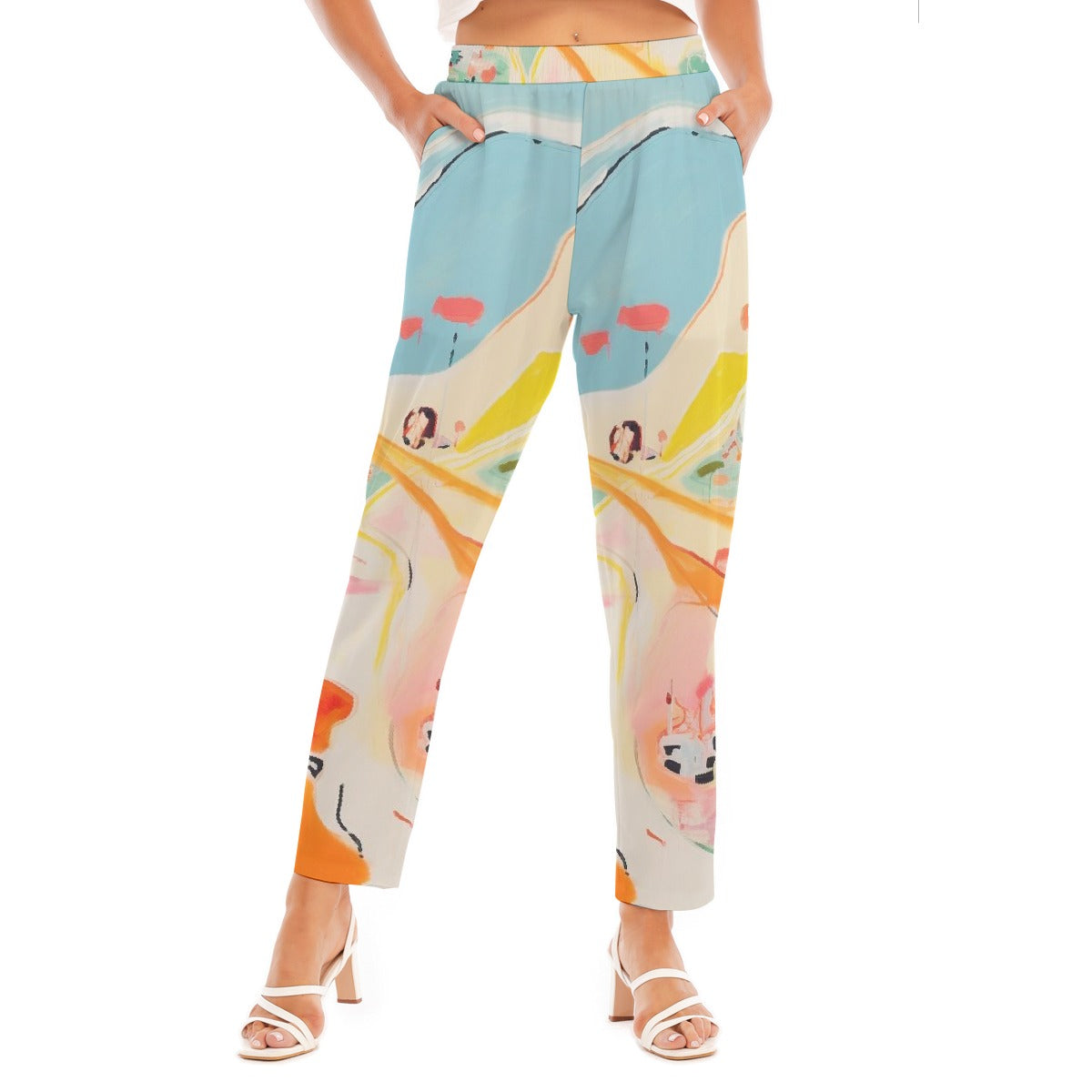 All-Over Print Women's Loose Straight-leg Pants