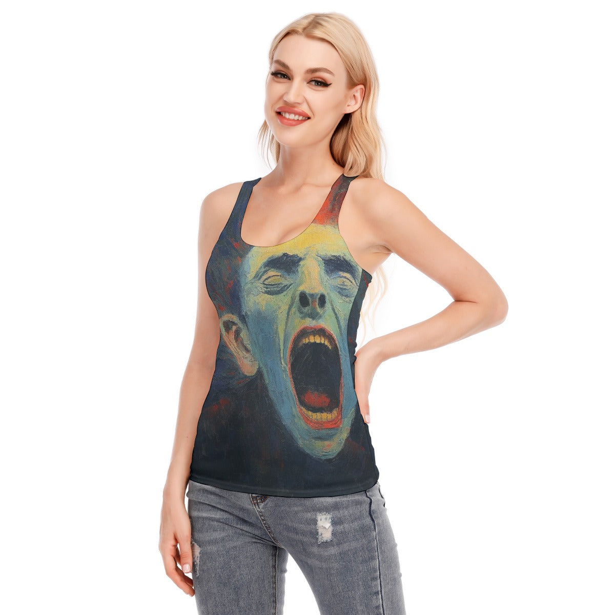 All-Over Print Women's Racer Vest | 190GSM Cotton