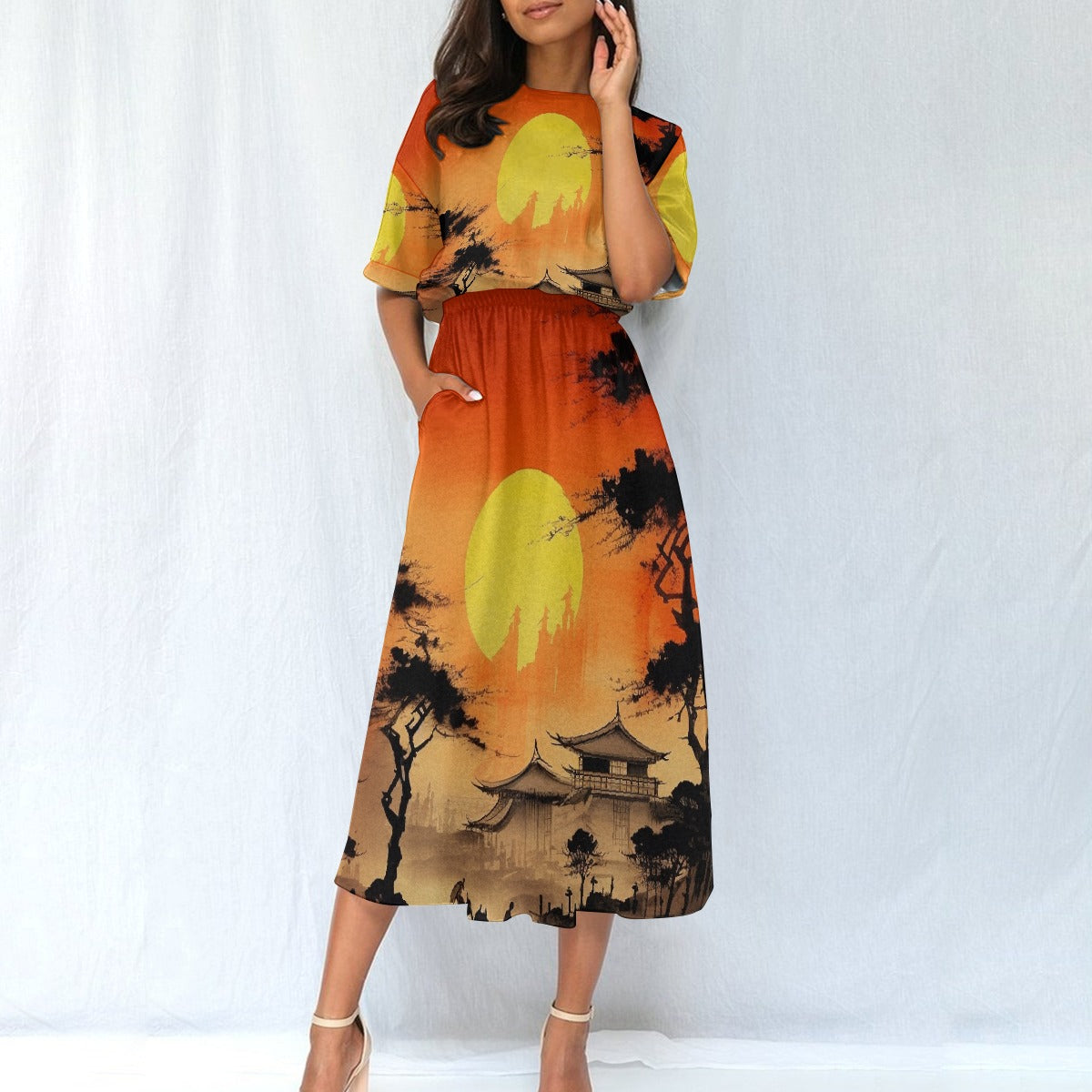 All-Over Print Women's Elastic Waist Dress