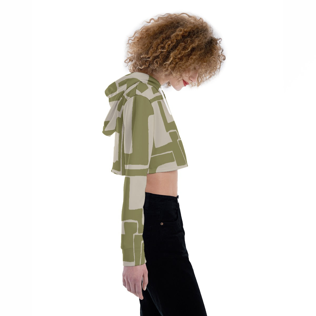 All-Over Print Women's Crop Top Hoodie