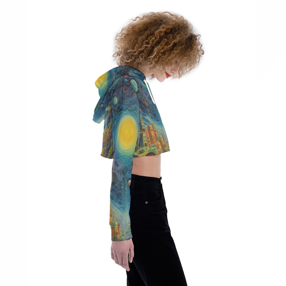 All-Over Print Women's Crop Top Hoodie