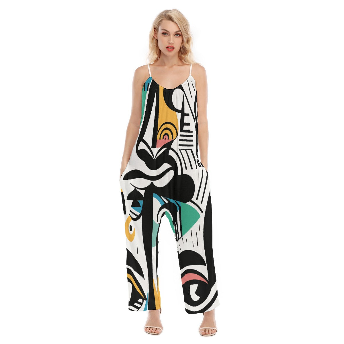All-Over Print Women's Loose Cami Jumpsuit