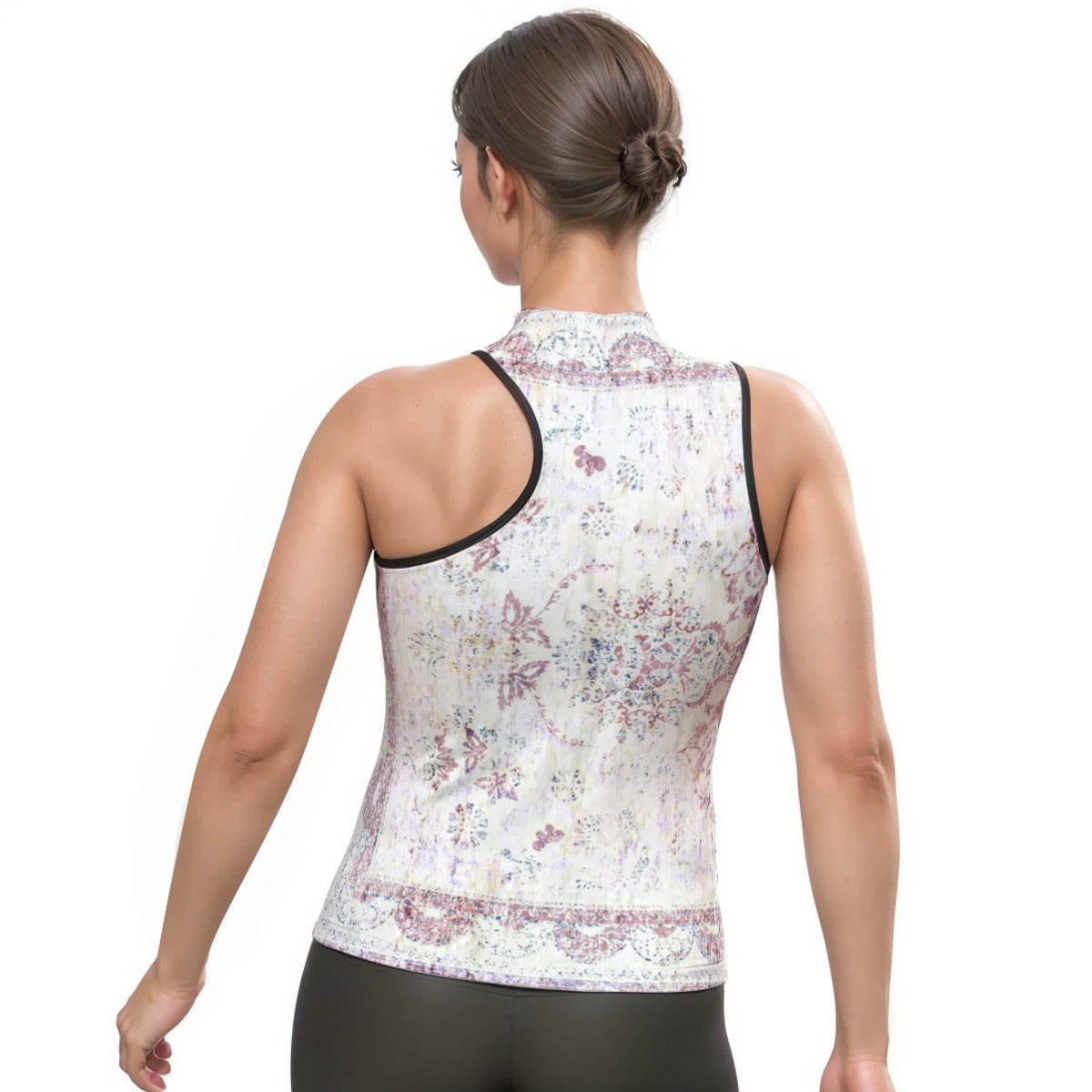 All-Over Print Women's Halter Sleeveless Asymmetrical Tank Top