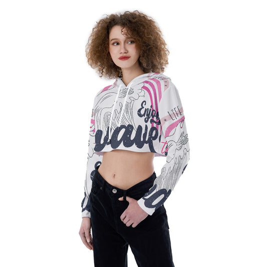 All-Over Print Women's Crop Top Hoodie