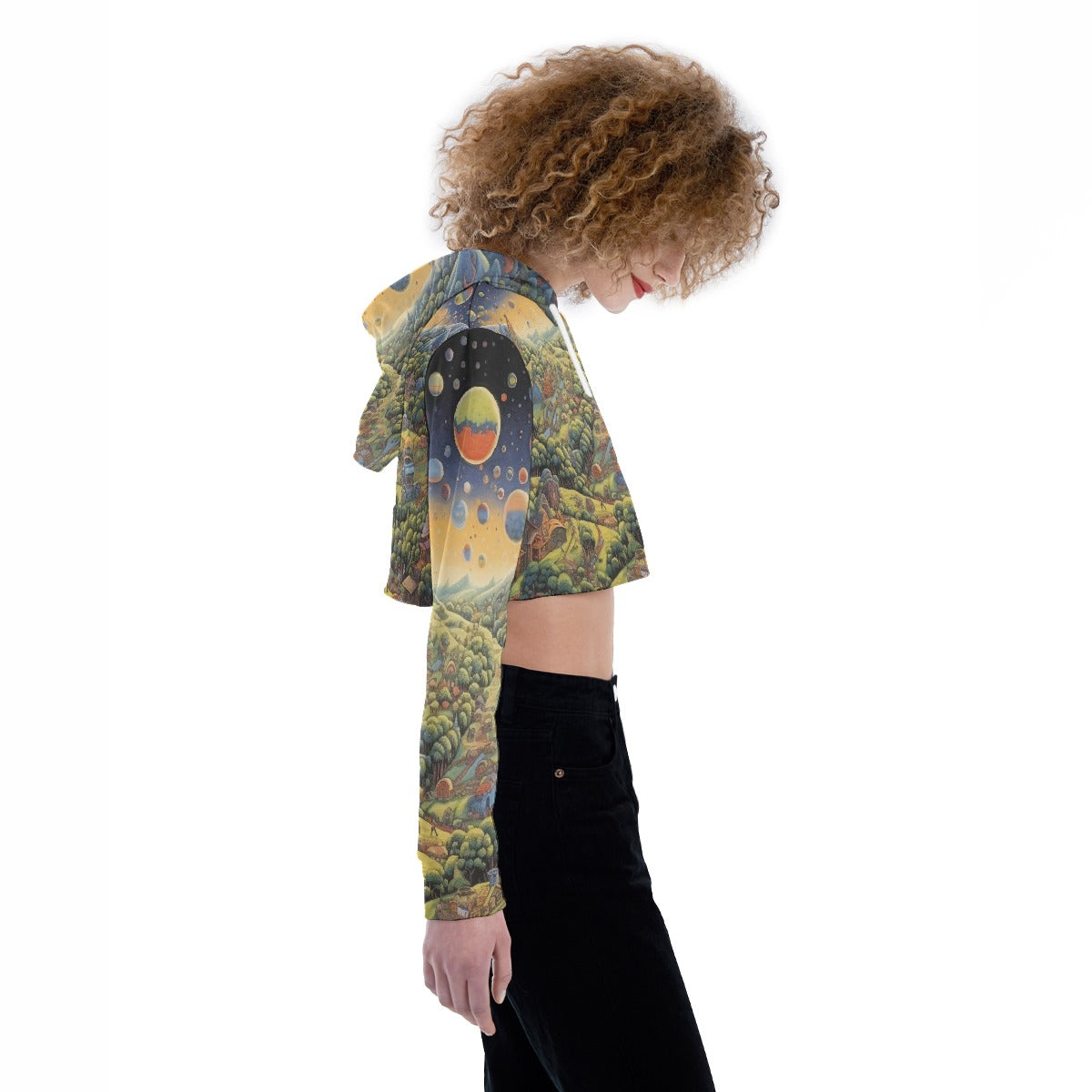 All-Over Print Women's Crop Top Hoodie