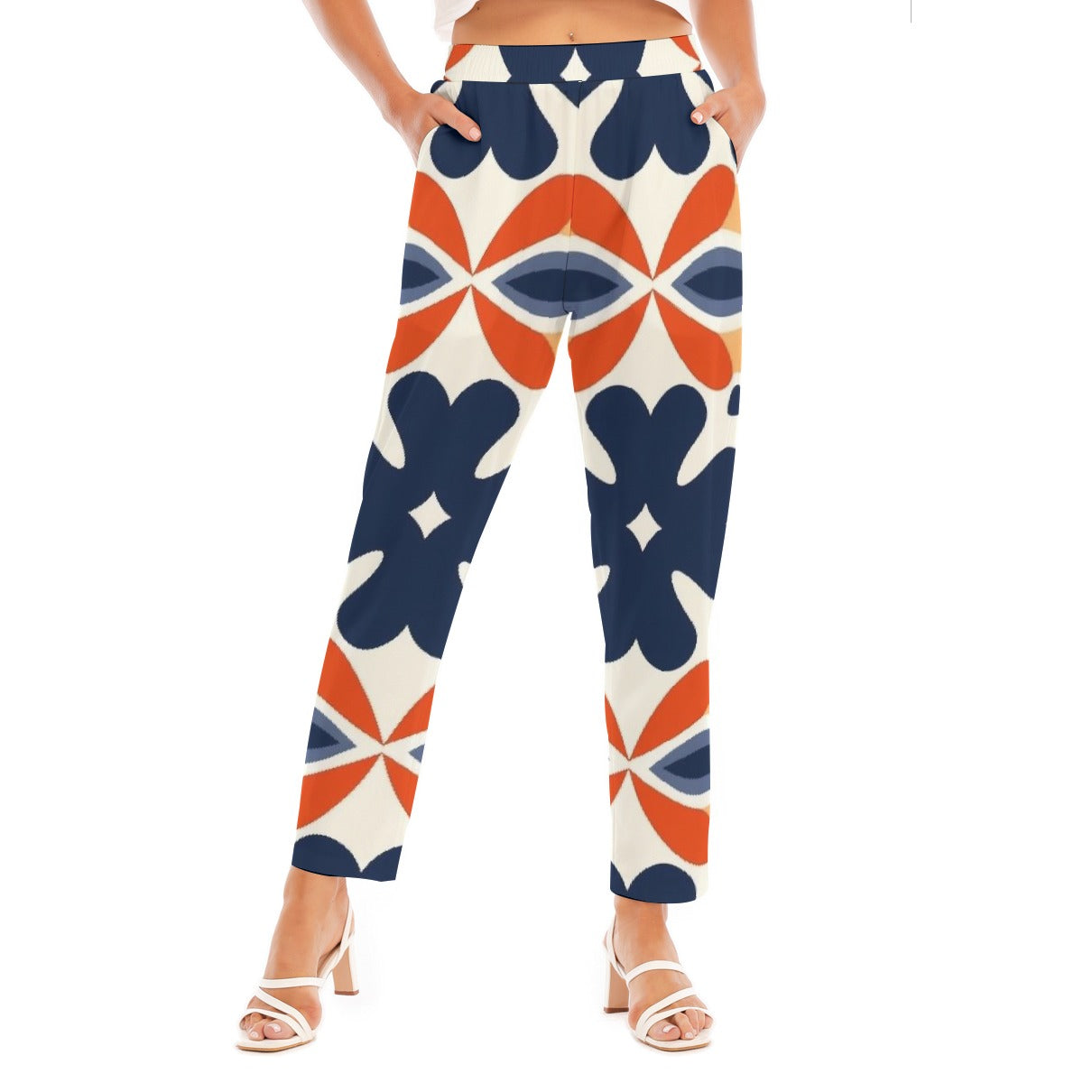 All-Over Print Women's Loose Straight-leg Pants