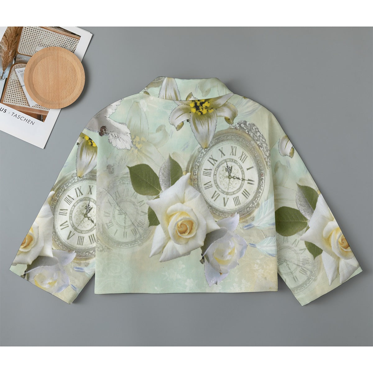 All-Over Print Women's Cropped Jacket | 245GSM Cotton